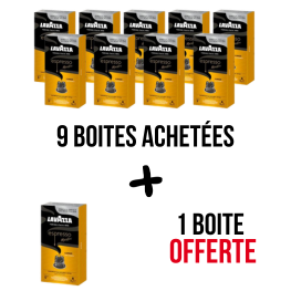 Lungo LAVAZZA 9 Boites + 1 Offerte