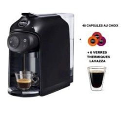 LAVAZZA IDOLA noire + 48 capsules + 6 verres thermiques