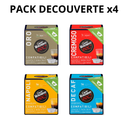 64 Capsules compostables compatibles A Modo Mio Lavazza PACK DECOUVERTE VERGNANO