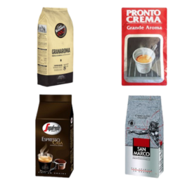 Pack de café découverte x4 Casa-Vergnano-San marco- Pronto Crema