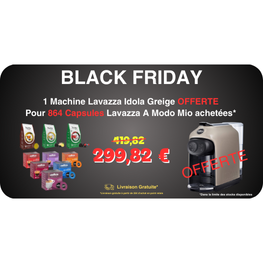 Black Friday 864 Capsules A Modo Mio Achetées = 1 Machine Idola Greige Offerte