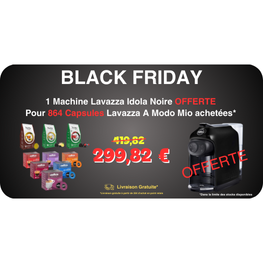 Black Friday 864 Capsules A Modo Mio Achetées = 1 Machine Idola Noire Offerte