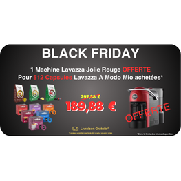 Black Friday 512 Capsules A Modo Mio Achetées = 1 Machine Jolie Rouge Offerte