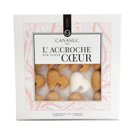 Boîte fenêtre "L' Accroche-Coeur" sucre moulé blanc et ambre