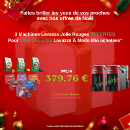 Offre Noël 1024 Capsules A Modo Mio Achetées = 2 Machine Jolie Rouges Offertes