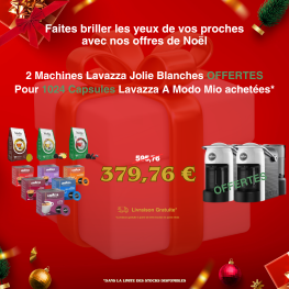 Offre Noël 1024 Capsules A Modo Mio Achetées = 2 Machine Jolie Blanches Offertes