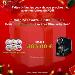 Offre Noël 1000 Cafés au choix = 1 Machine LB900 Offerte